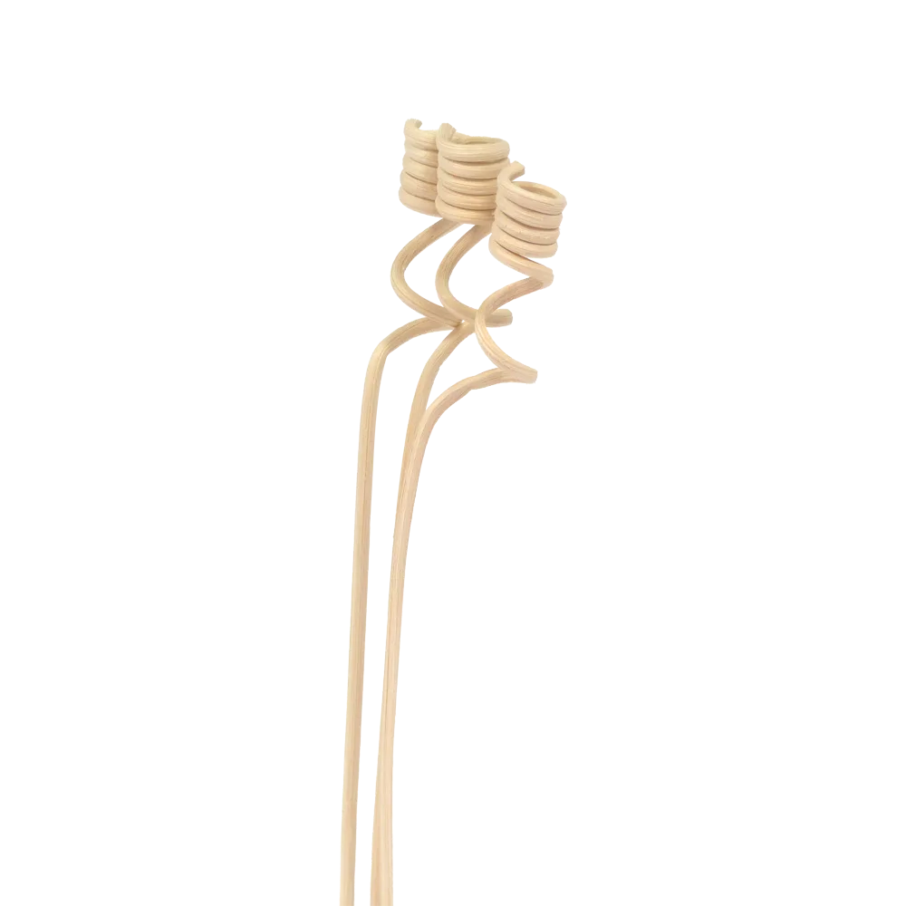 Set 3 pièces - Bâtonnets mini spirales diffuseurs en rotin-0