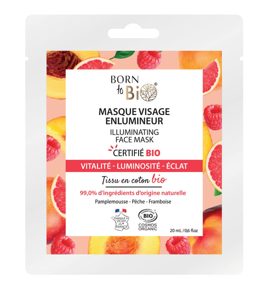Masque visage Enlumineur en coton - Certifié Bio