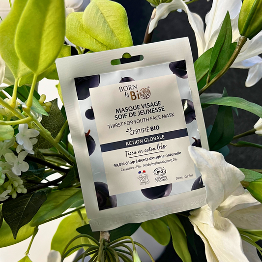 Masque visage Soif de Jeunesse en coton - Certifié Bio